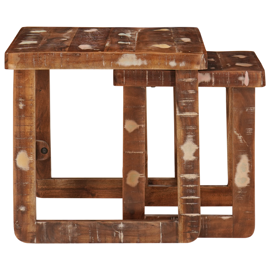 Eindtafels Multikleur massief gerecycled hout