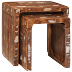 Nesttafels 2 stuks massief gerecycled hout