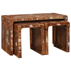 Nesttafel set van 3 massief gerecycled hout