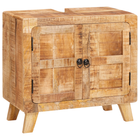 Badkamerkast massief mangohout bruin 60x30x80 cm