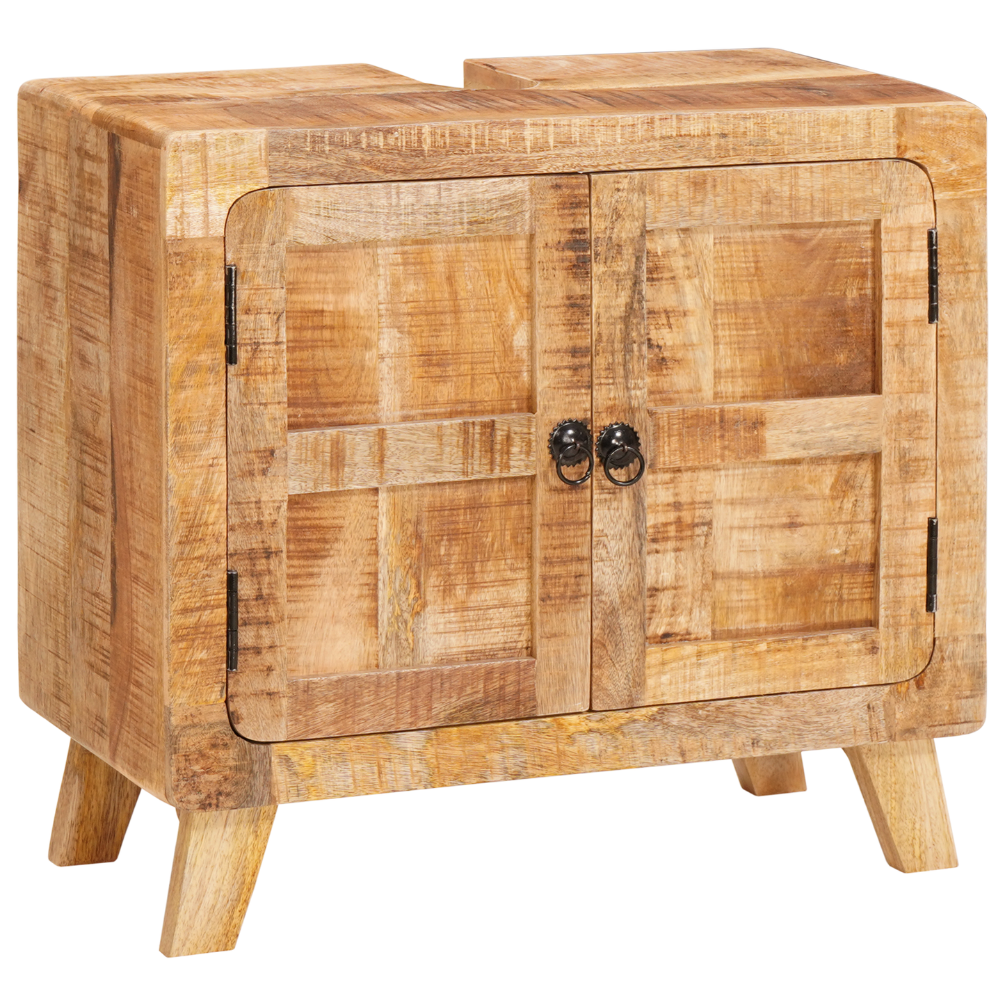 Badkamer Kast Bruin Massief Mangohout, Geengineerd hout