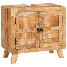 Badkamer Kast Bruin Massief Mangohout, Geengineerd hout