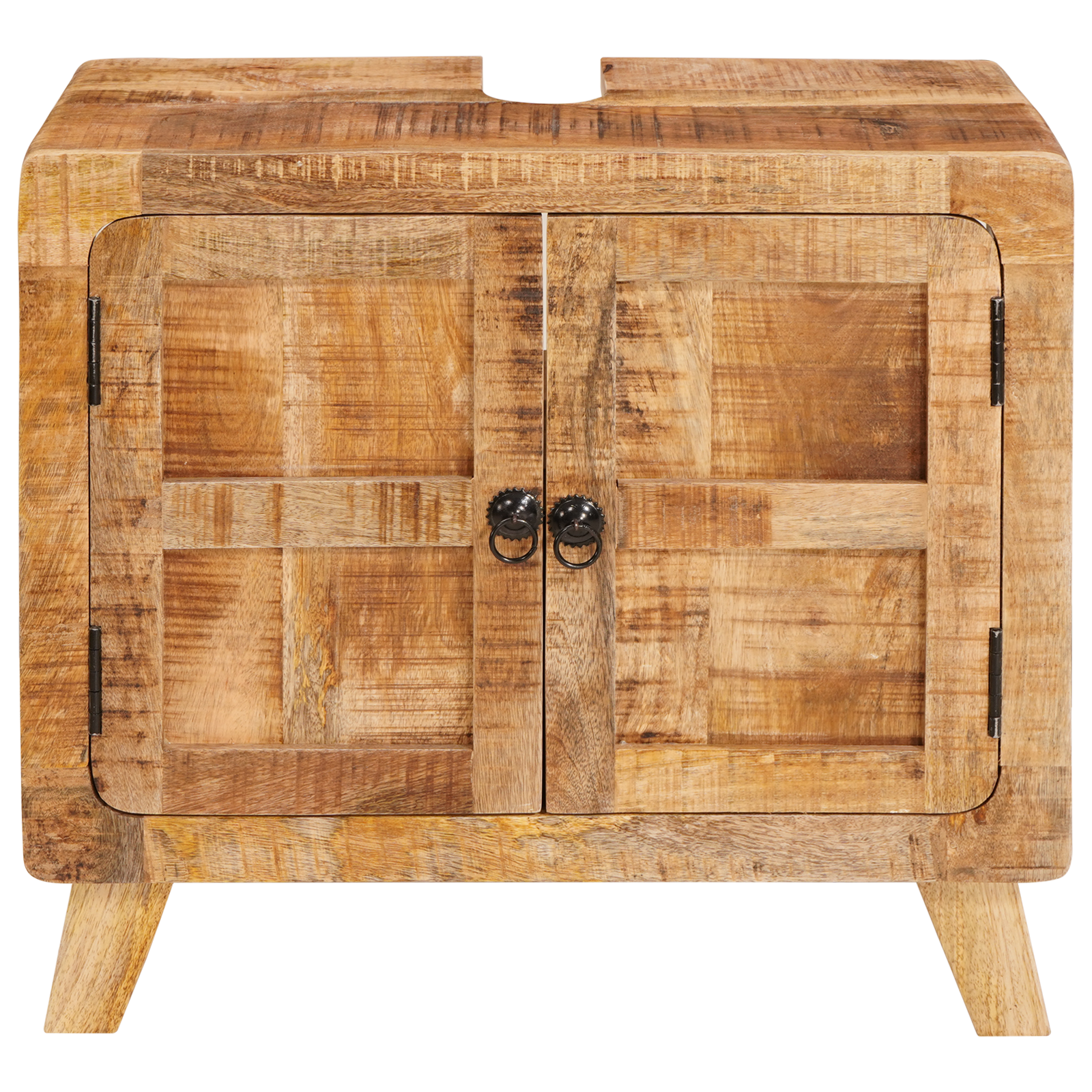 Badkamer Kast Bruin Massief Mangohout, Geengineerd hout
