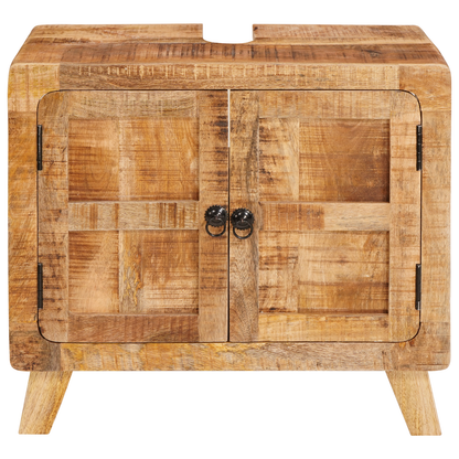 Badkamer Kast Bruin Massief Mangohout, Geengineerd hout