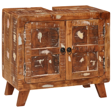 Badkamer Kast Meerkleurig Massief Mangohout, Geengineerd hout