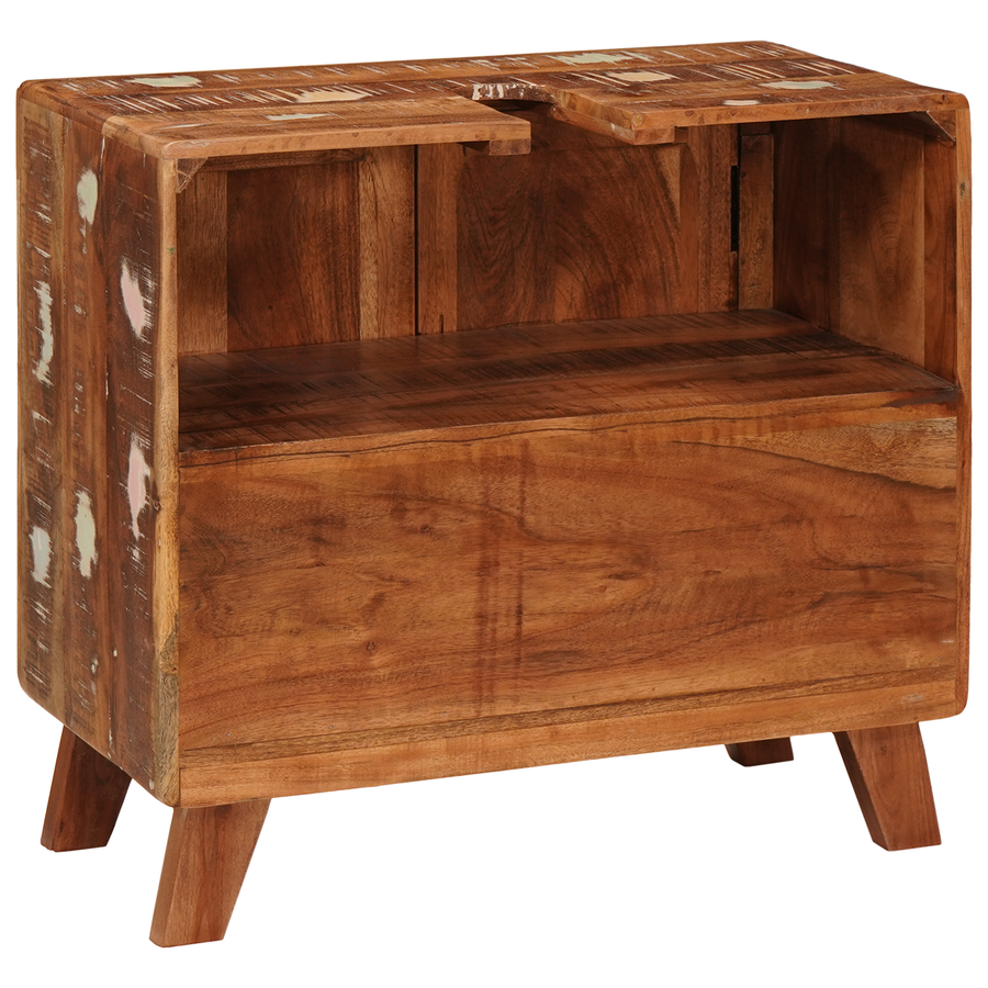 Badkamer Kast Meerkleurig Massief Mangohout, Geengineerd hout