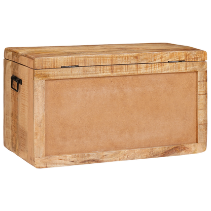 Opslagdoos met opslag met slot Bruin 70 x 35 x 40 cm massief mangohout