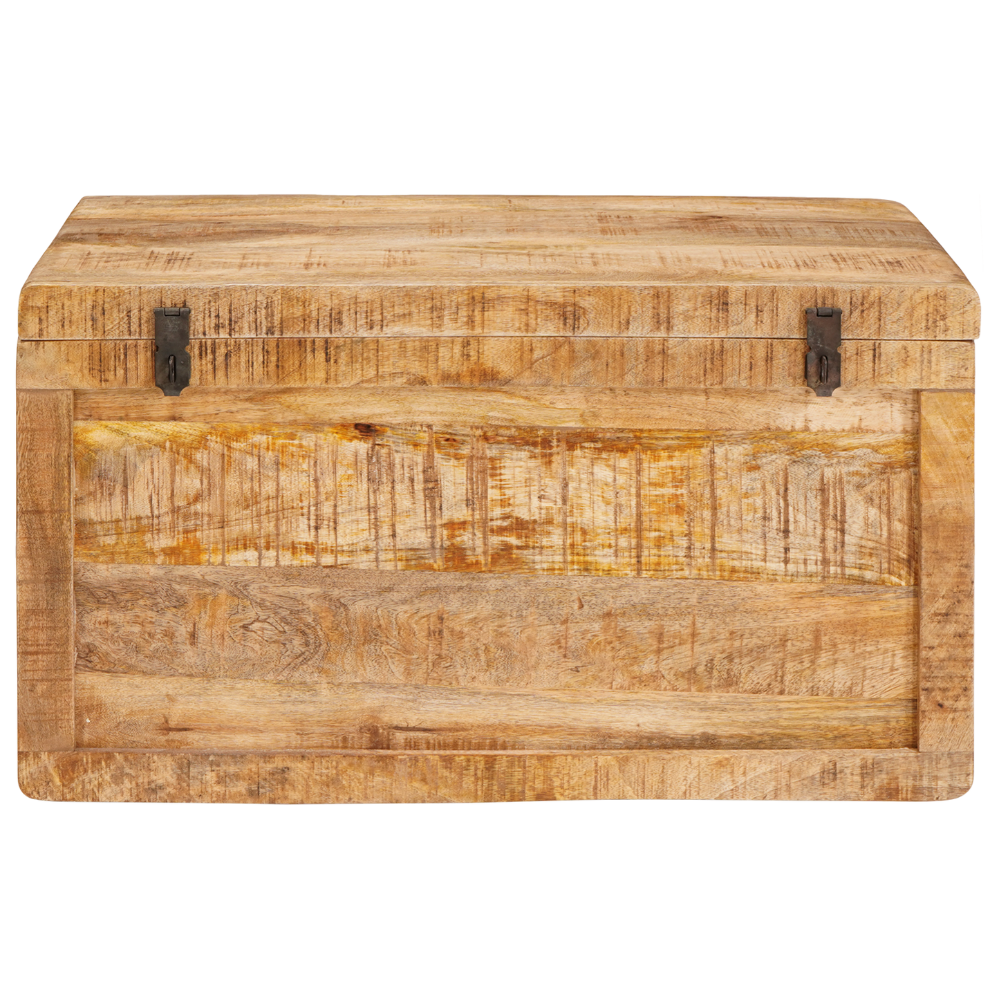 Opslagdoos met opslag met slot Bruin 70 x 35 x 40 cm massief mangohout