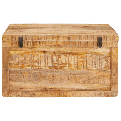 Opslagdoos met opslag met slot Bruin 70 x 35 x 40 cm massief mangohout