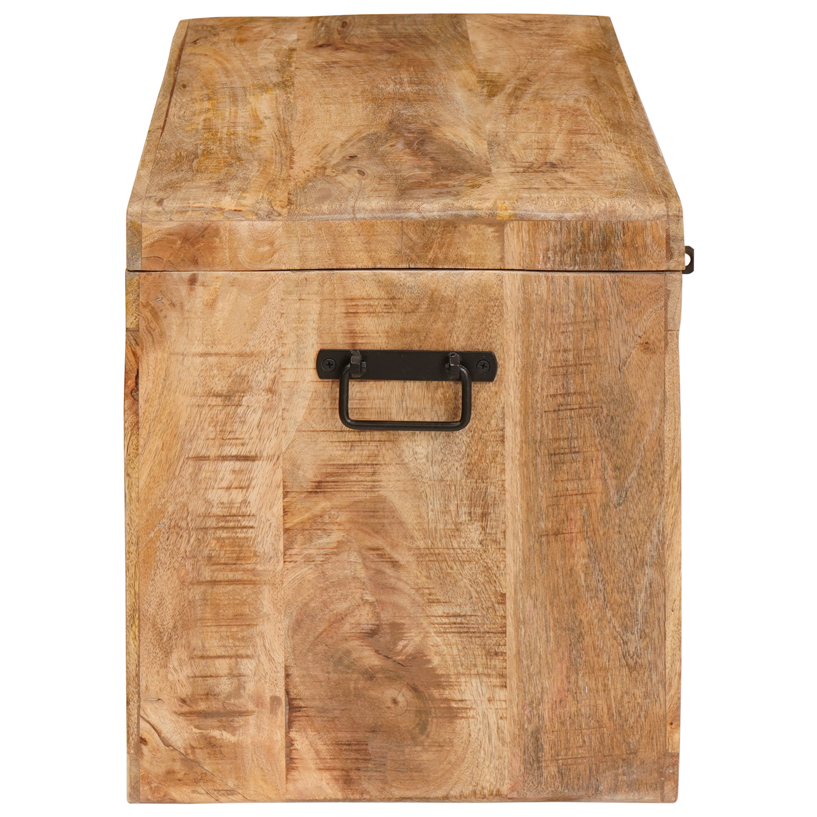 Opslagdoos met opslag met slot Bruin 70 x 35 x 40 cm massief mangohout
