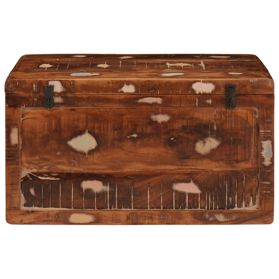Opslagdoos Multikleur 70 x 35 x 40 cm massief gerecycled hout