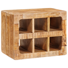 Wijnrek massief mango hout bruin 44x30x35 cm