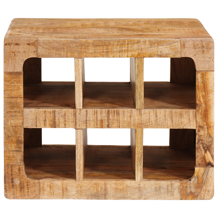 Wijnrek met opslag Bruin 44 x 30 x 35 cm Massief mango hout