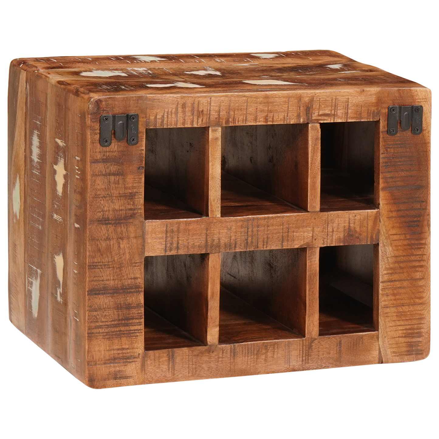 Wijnrek Bruin 44 x 30 x 35 cm Massief gerecycled hout