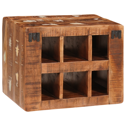 Wijnrek Bruin 44 x 30 x 35 cm Massief gerecycled hout