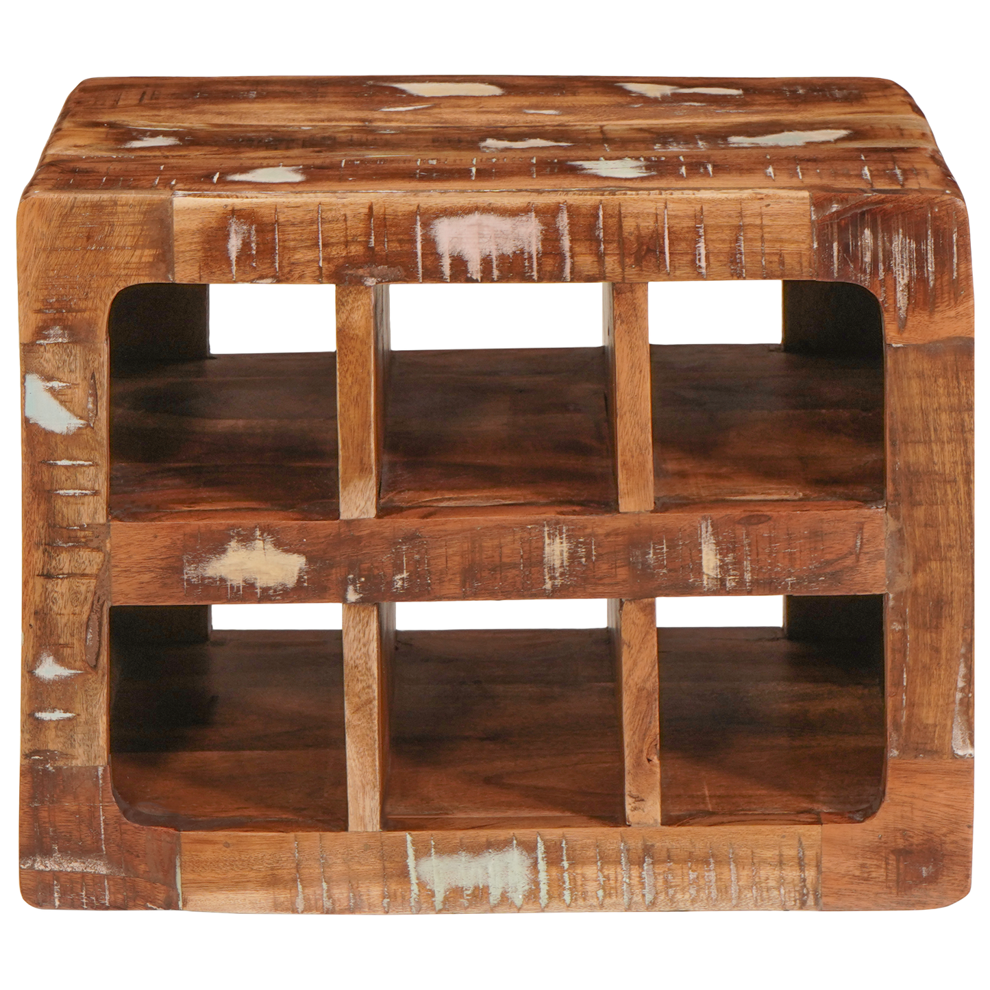 Wijnrek Bruin 44 x 30 x 35 cm Massief gerecycled hout