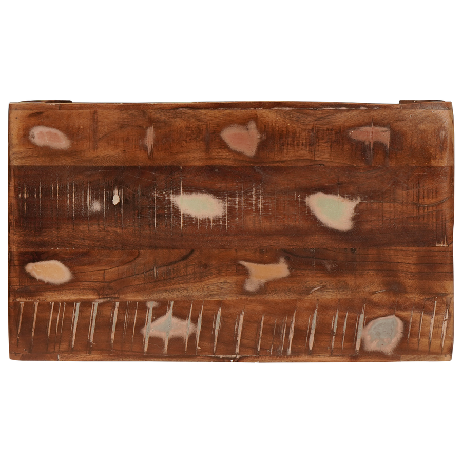 Bijzettafel 60 x 35 x 46 cm Massief hergebruikt hout