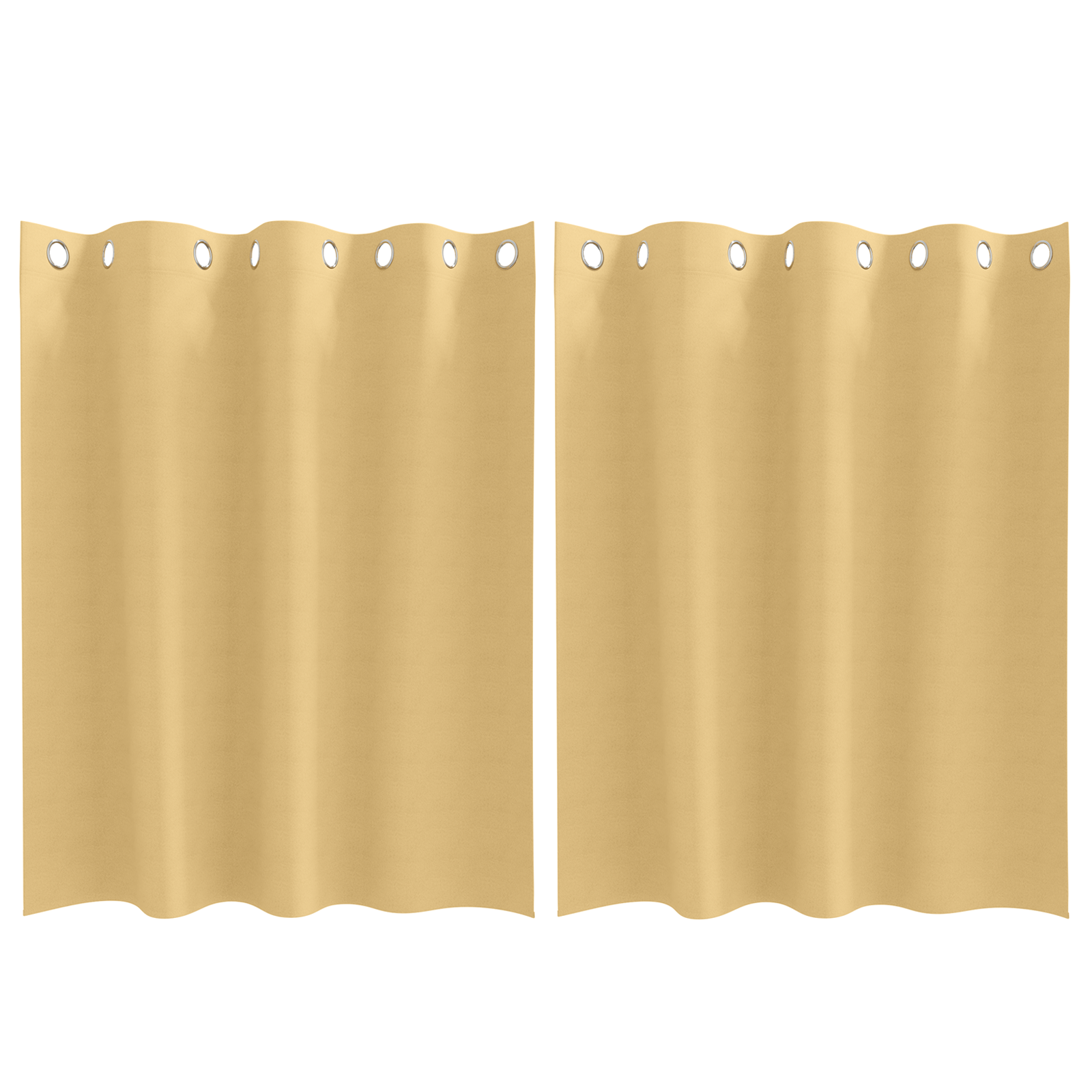 Gordijnen met gordijnen 2 pcs Beige 140 x 140 cm Polyester
