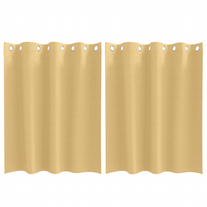 Gordijnen met gordijnen 2 pcs Beige 140 x 140 cm Polyester