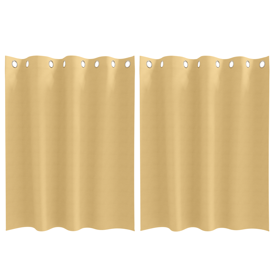 Gordijnen met gordijnen 2 pcs Beige 140 x 140 cm Polyester