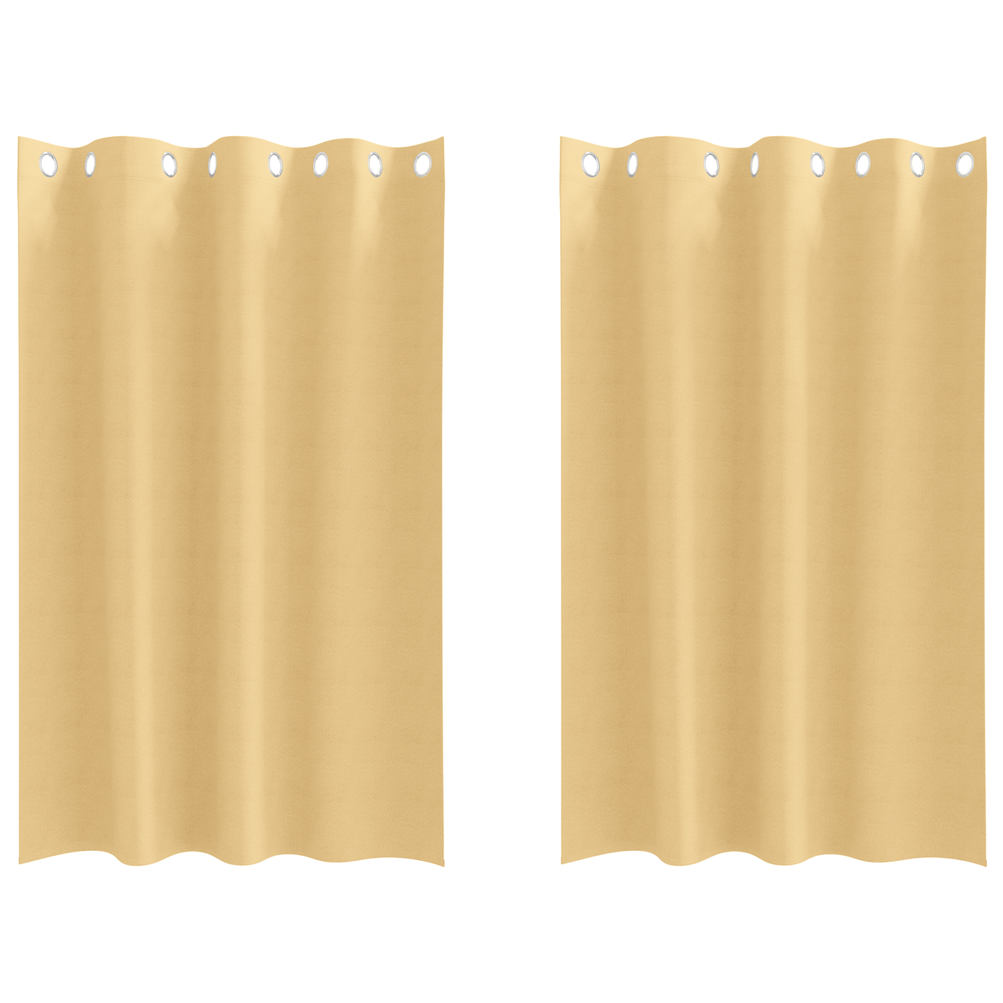 Gordijnen met gordijnen 2 pcs Beige 175 x 140 cm Polyester