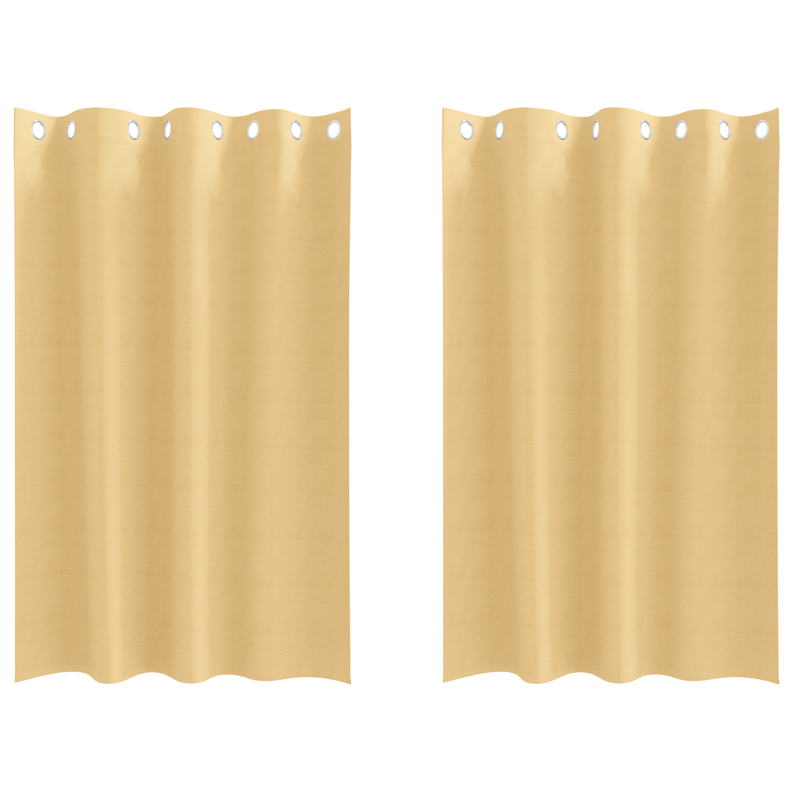 Gordijnen met gordijnen 2 pcs Beige 175 x 140 cm Polyester