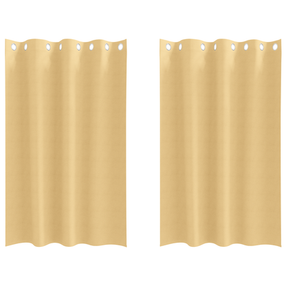 Gordijnen met gordijnen 2 pcs Beige 175 x 140 cm Polyester