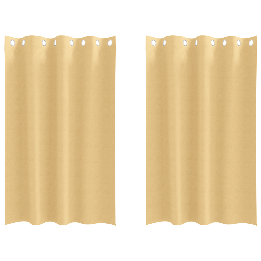 Gordijnen met gordijnen 2 pcs Beige 175 x 140 cm Polyester
