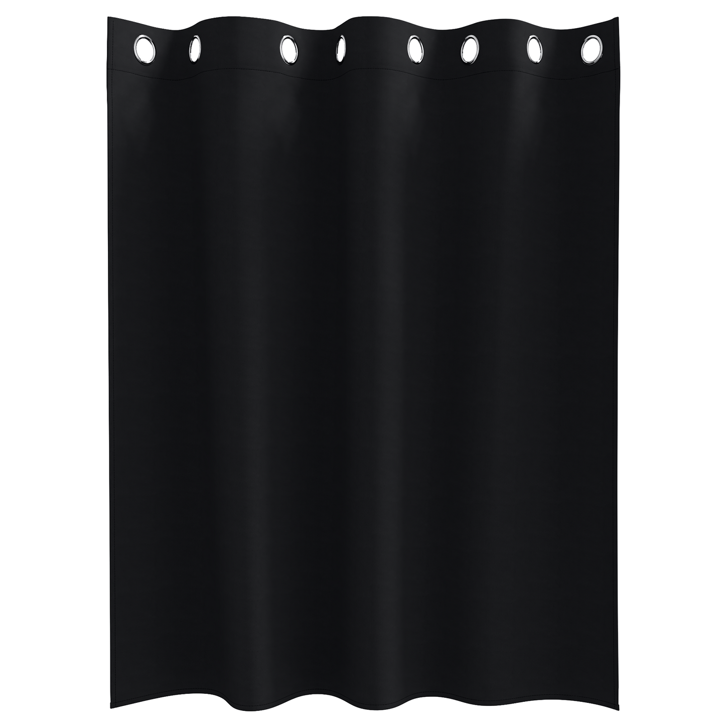 Gordijnen met gordijnen 2 pcs Zwart 140 x 140 cm Polyester