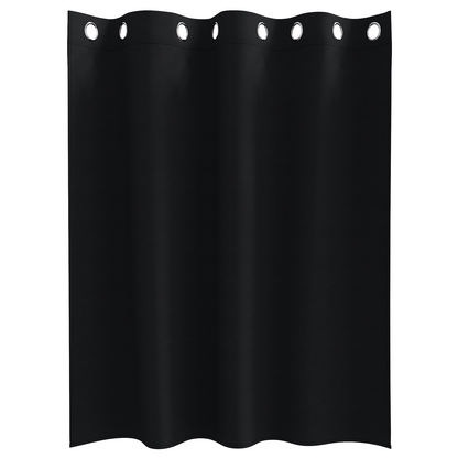 Gordijnen met gordijnen 2 pcs Zwart 140 x 140 cm Polyester