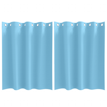 Gordijnen met gordijnen 2 pcs lichtblauw 140 x 140 cm Polyester