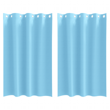 Gordijnen met gordijnen 2 pcs lichtblauw 175 x 140 cm Polyester