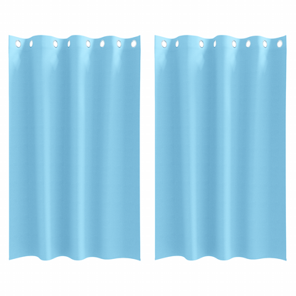 Gordijnen met gordijnen 2 pcs lichtblauw 175 x 140 cm Polyester
