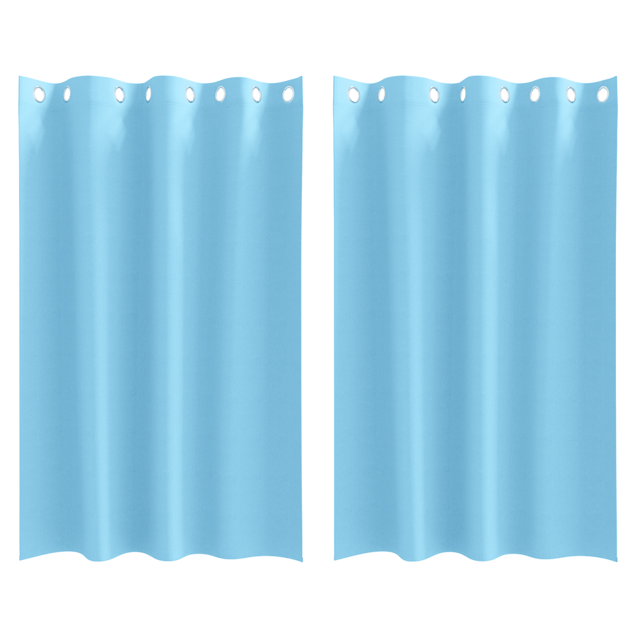 Gordijnen met gordijnen 2 pcs lichtblauw 175 x 140 cm Polyester