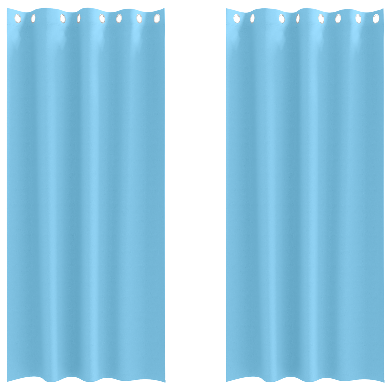 Gordijnen met gordijnen 2 pcs lichtblauw 260 x 140 cm Polyester