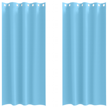 Gordijnen met gordijnen 2 pcs lichtblauw 260 x 140 cm Polyester