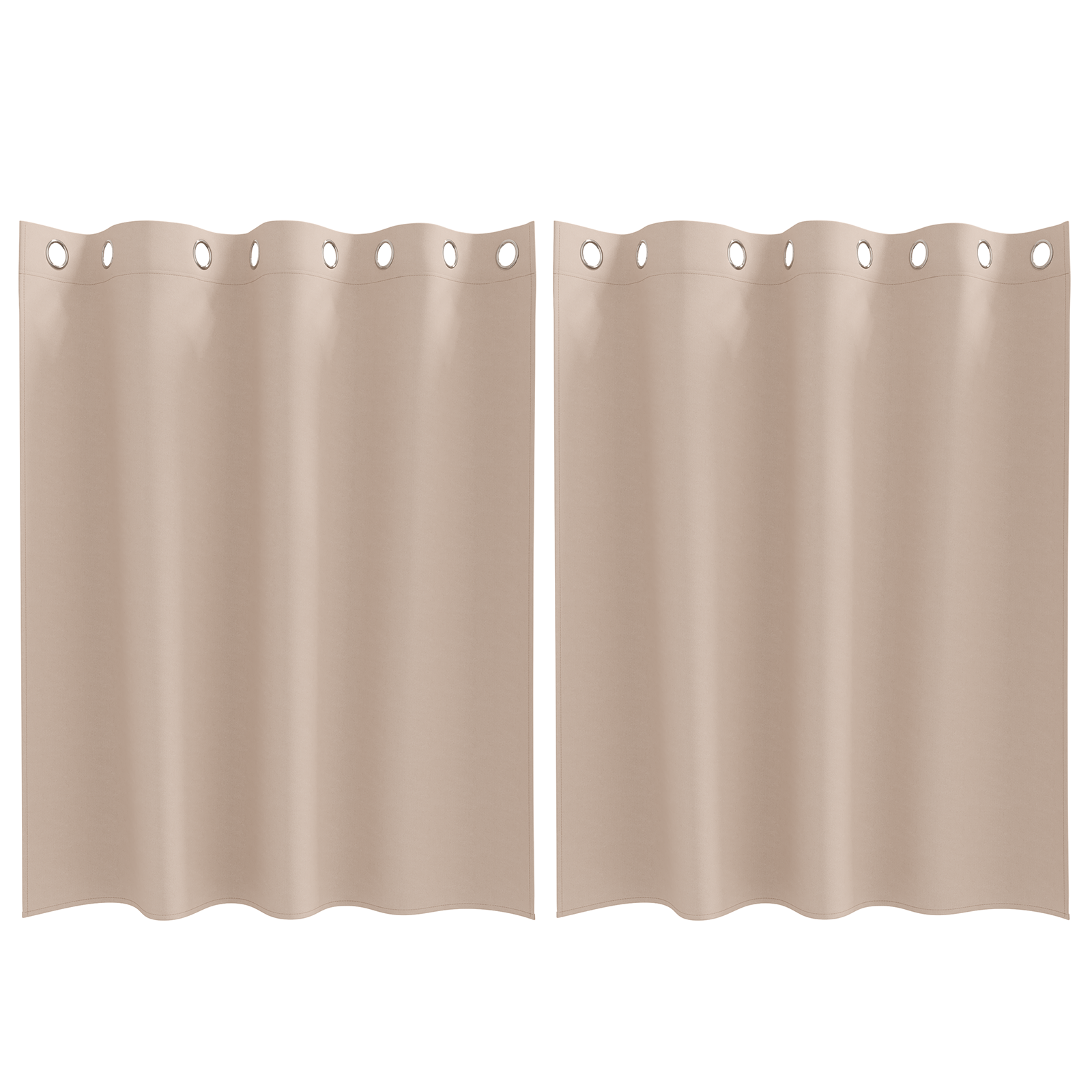 Gordijnen met gordijnen 2 pcs Taupe 140 x 140 cm Polyester