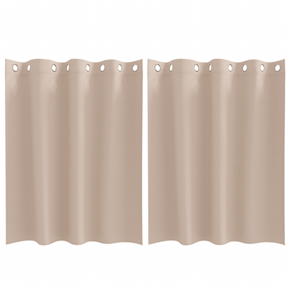 Gordijnen met gordijnen 2 pcs Taupe 140 x 140 cm Polyester