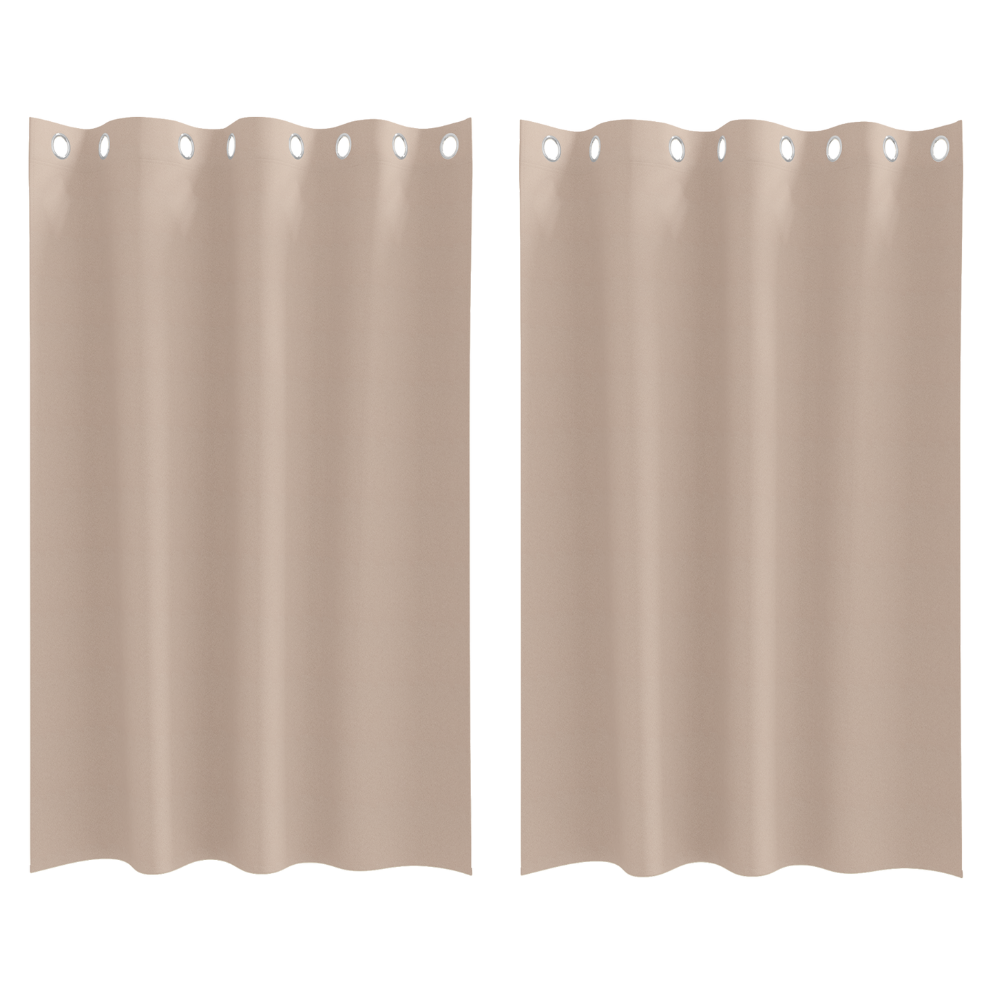 Gordijnen met gordijnen 2 pcs Taupe 175 x 140 cm Polyester