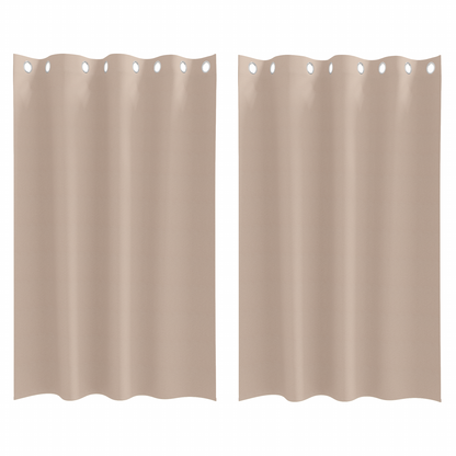 Gordijnen met gordijnen 2 pcs Taupe 175 x 140 cm Polyester