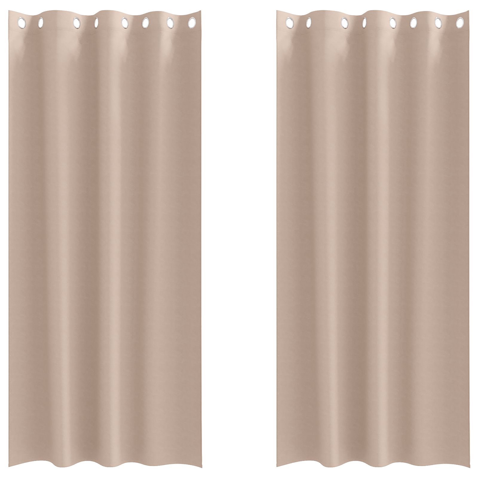 Gordijnen met gordijnen 2 pcs Taupe 225 x 140 cm Polyester