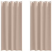 Gordijnen met gordijnen 2 pcs Taupe 225 x 140 cm Polyester