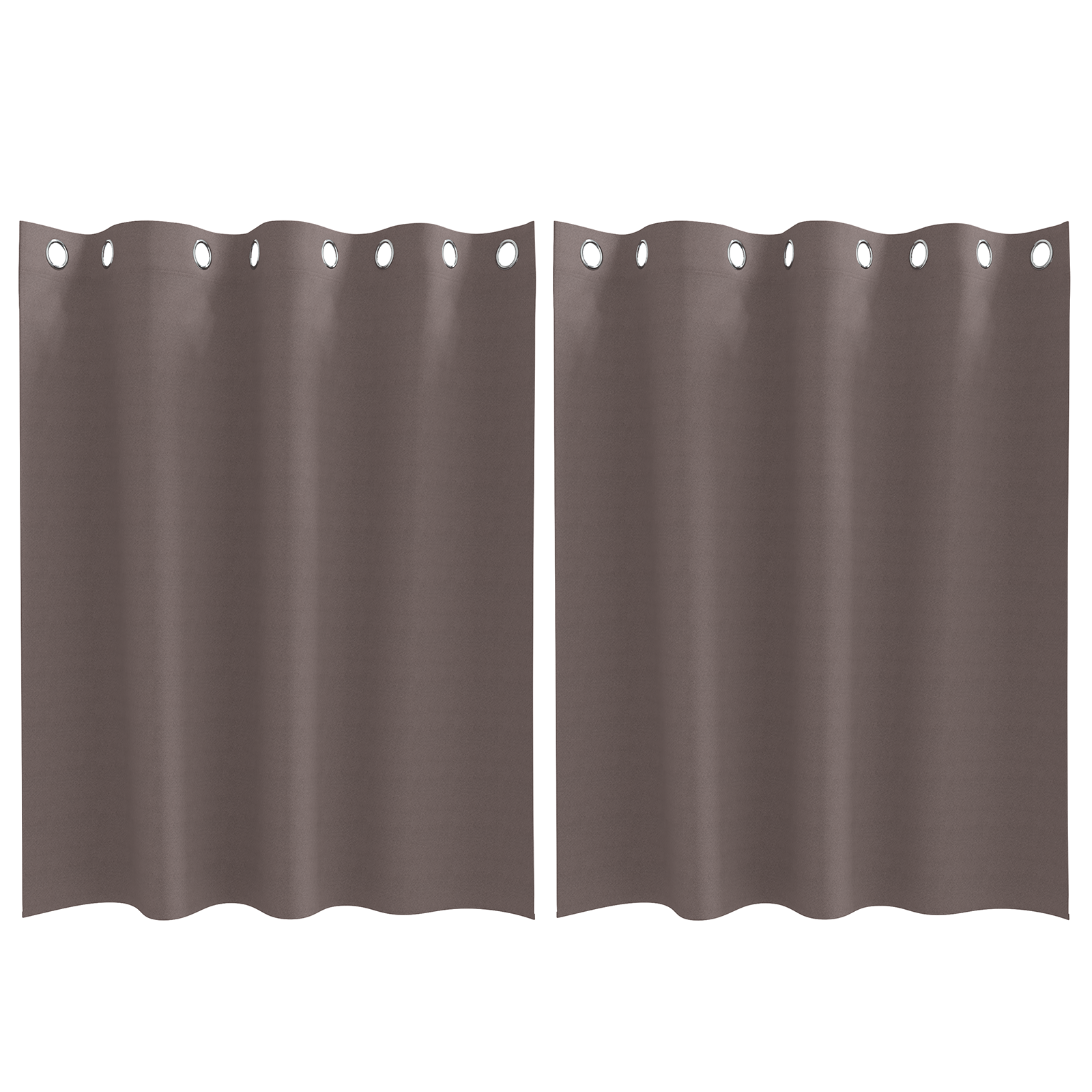 Gordijnen 2 pcs Donkerbruin 140 x 140 cm Polyester
