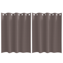 Gordijnen 2 pcs Donkerbruin 140 x 140 cm Polyester
