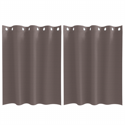 Gordijnen 2 pcs Donkerbruin 140 x 140 cm Polyester