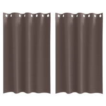 Gordijnen 2 pcs Donkerbruin 175 x 140 cm Polyester