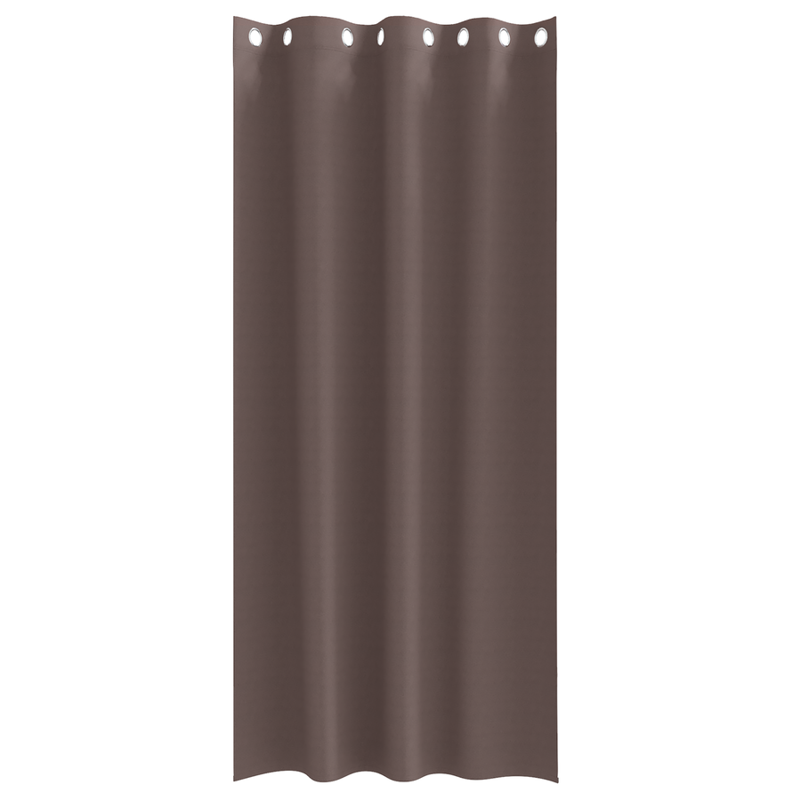 Gordijnen 2 pcs Donkerbruin 245 x 140 cm Polyester