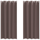 Verduisterende gordijnen 260x140 cm donkerbruin polyester