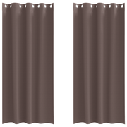 Verduisterende gordijnen 260x140 cm donkerbruin polyester