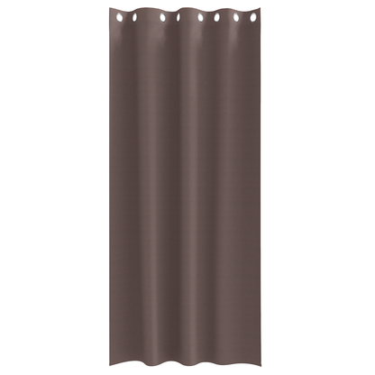 Gordijnen 2 pcs Donkerbruin 260 x 140 cm Polyester